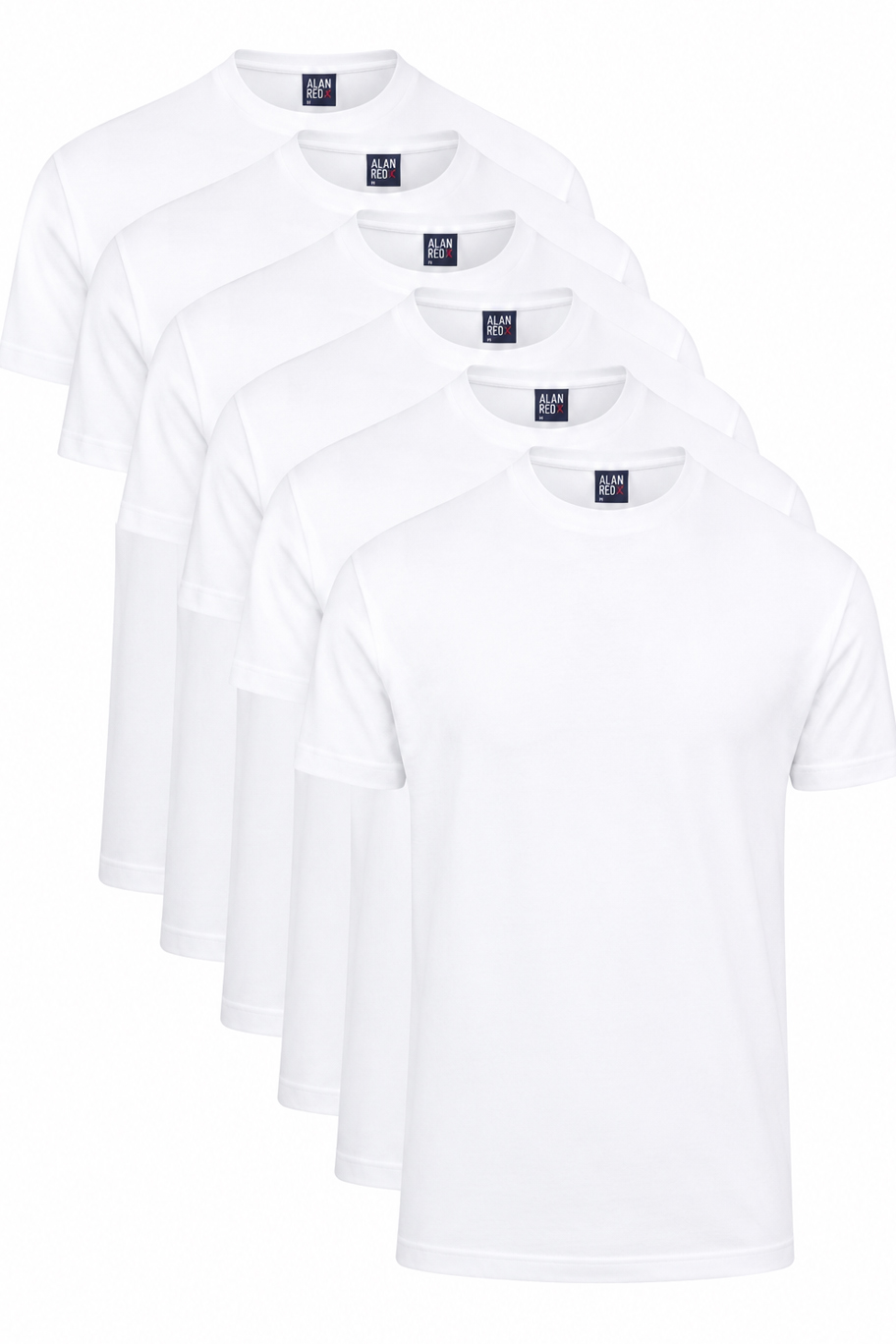Alan Red Virginia actie T-shirts 6-pack wit